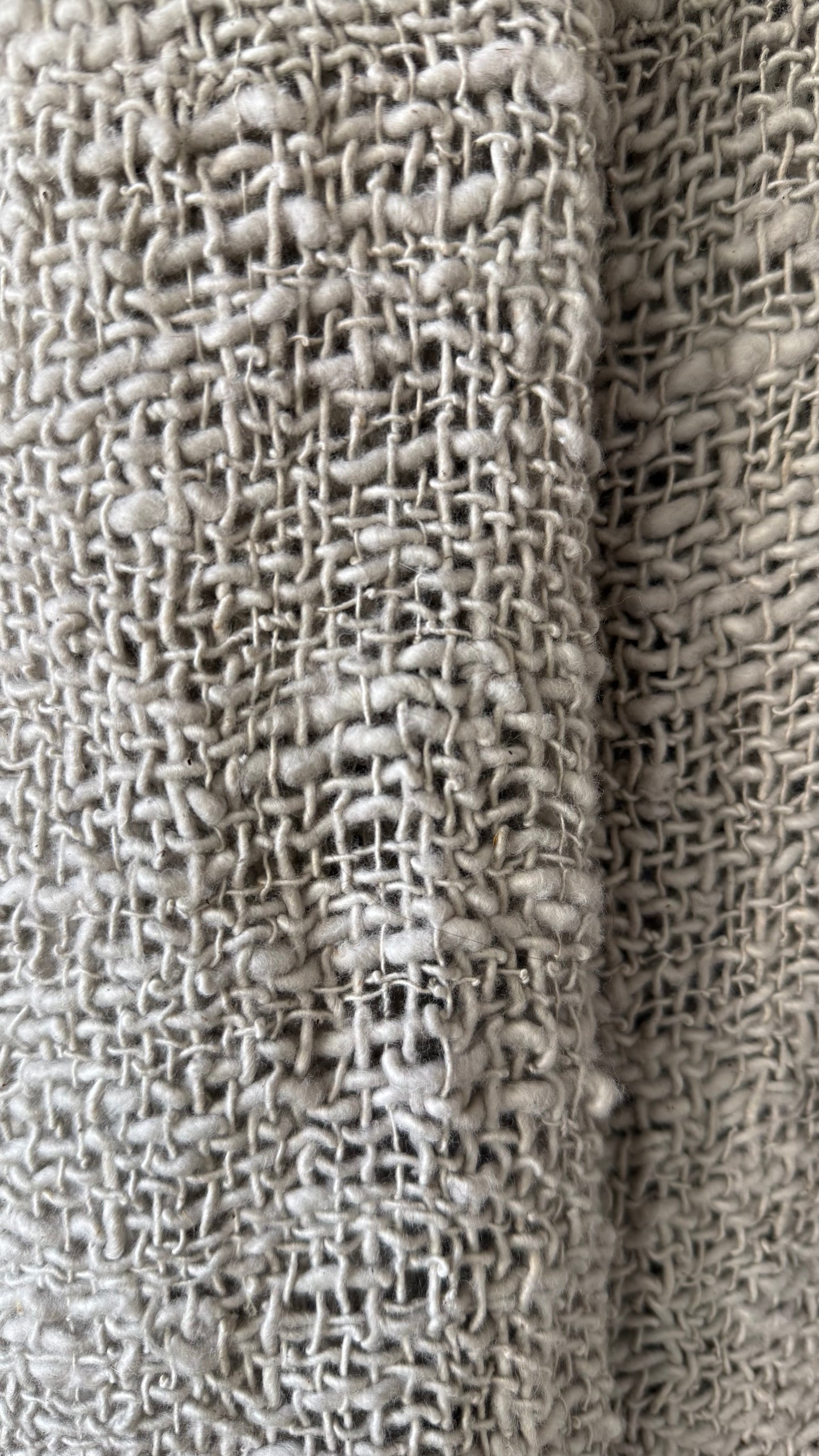 Manta Lino Algodón Gris Claro 190x100 cm