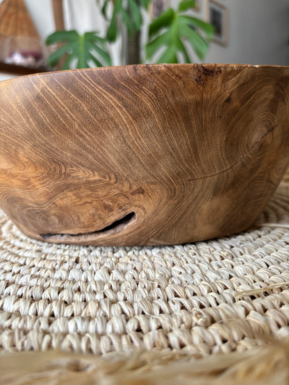 Vela en cuenco madera