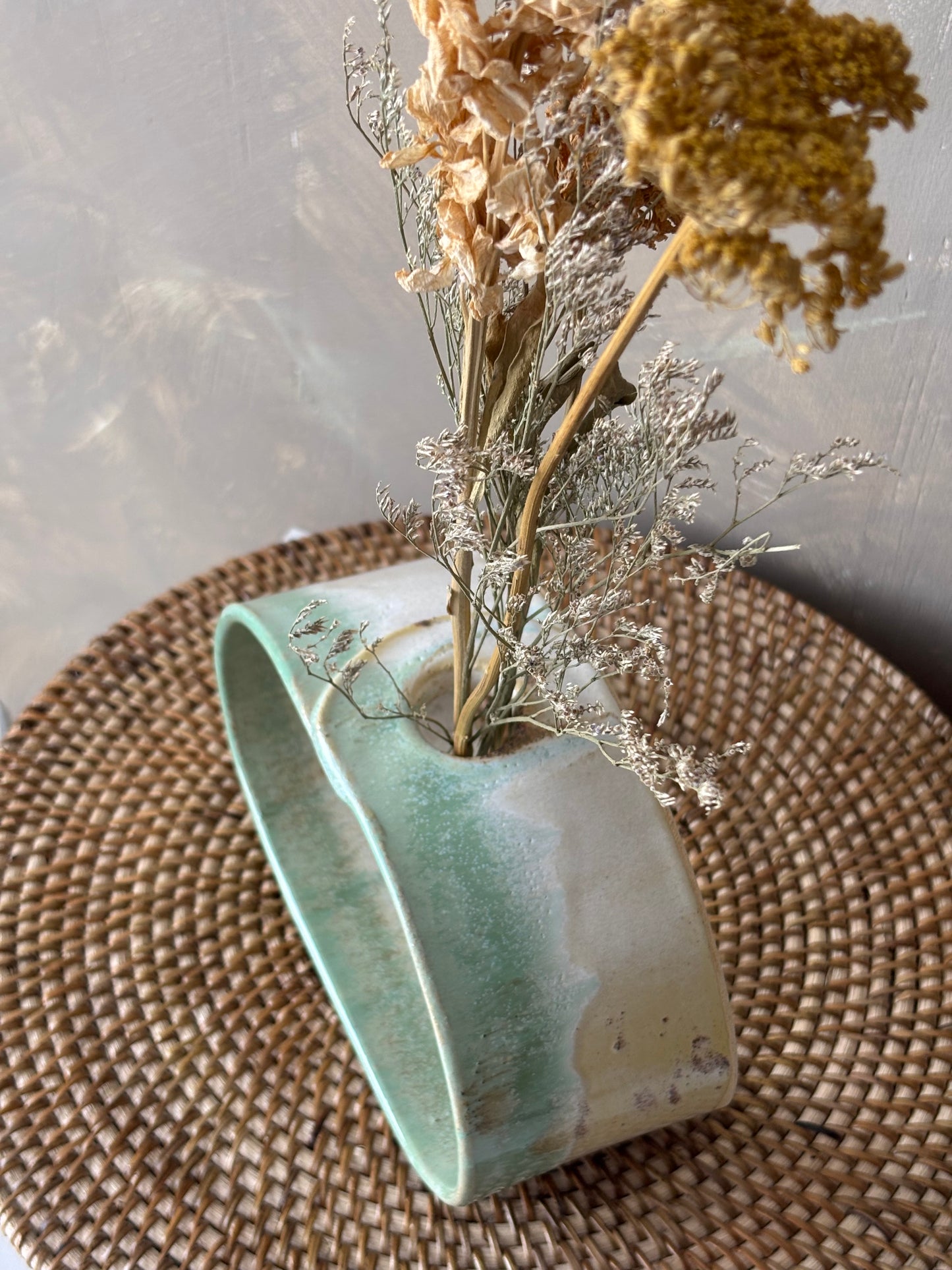 Porta flor cerámica gres