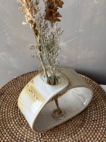 Porta flor cerámica gres