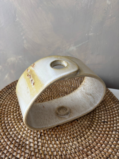 Porta flor cerámica gres