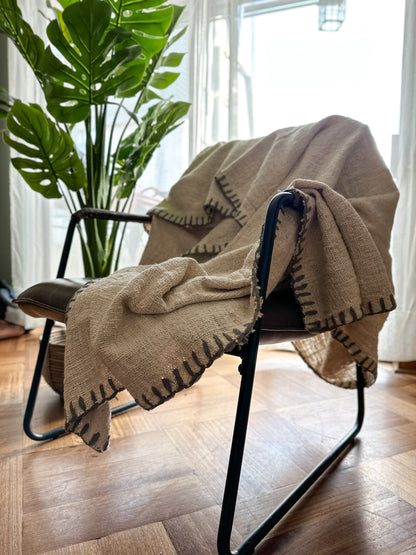 Manta Algodón Beige 235X130 cm