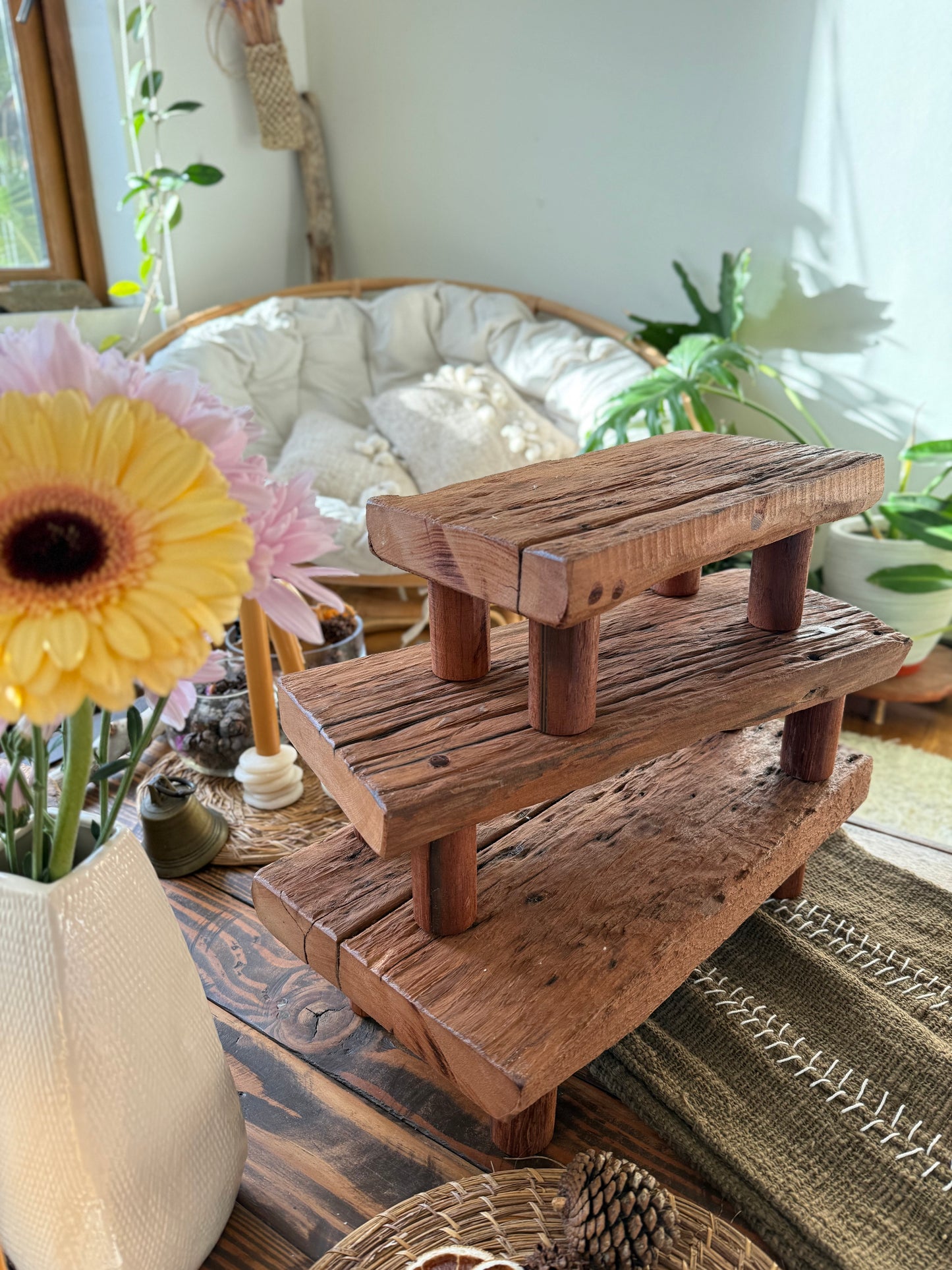 Mini banquetas madera