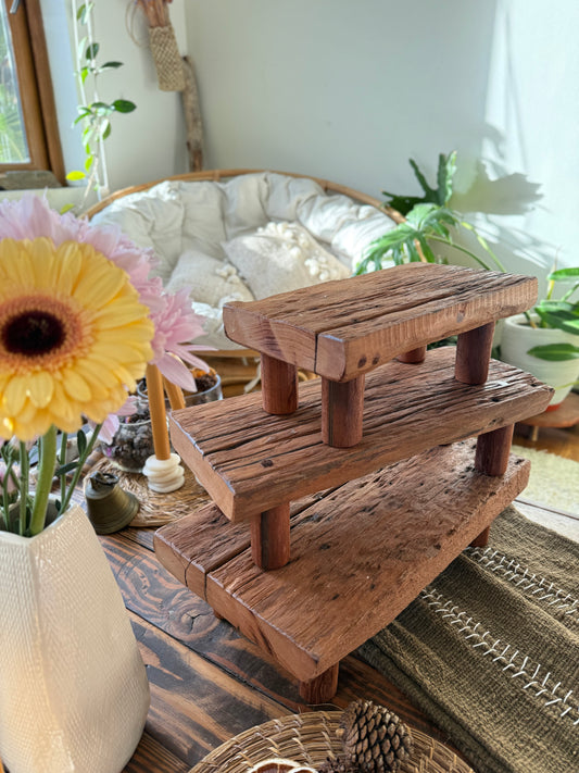 Mini banquetas madera