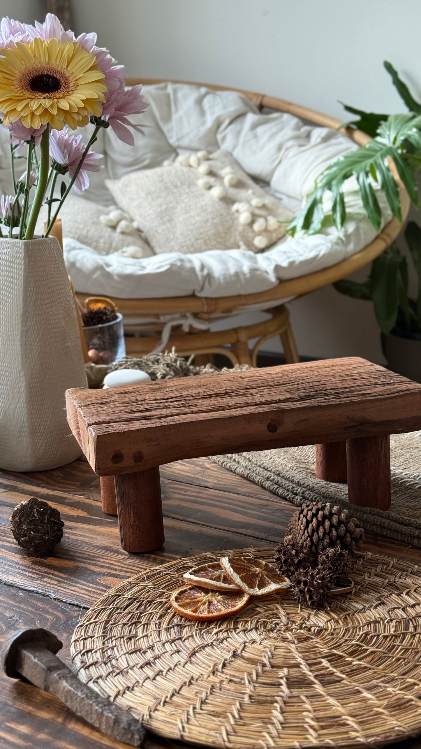 Mini banquetas madera