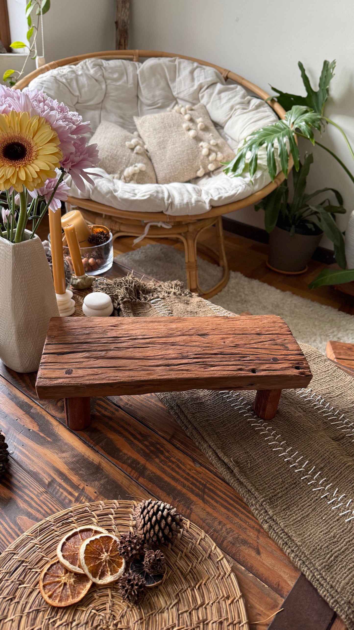 Mini banquetas madera